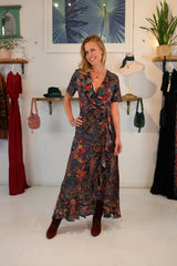 Luna Wrap Dress Rock & Roll