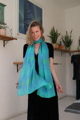 Green goddess Silk Scarf