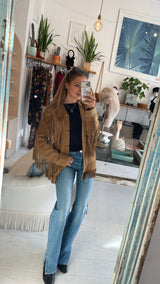 Suede tassel jacket