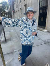 Tiraz Blue Persian Tassel Coat