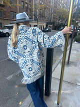 Tiraz Blue Persian Tassel Coat