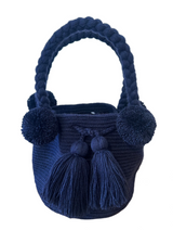 Midnight Pom Pom Bag
