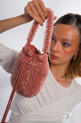 Pink Handmade Galerazamba Beaded Bag