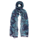 Cyan Goddess Silk Scarf