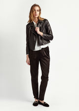 Estella Ebony Silk Trousers