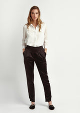 Estella Ebony Silk Trousers