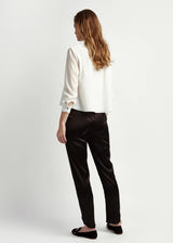 Estella Ebony Silk Trousers