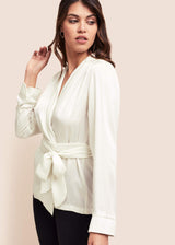 Roxy Ivory Silk Jacket