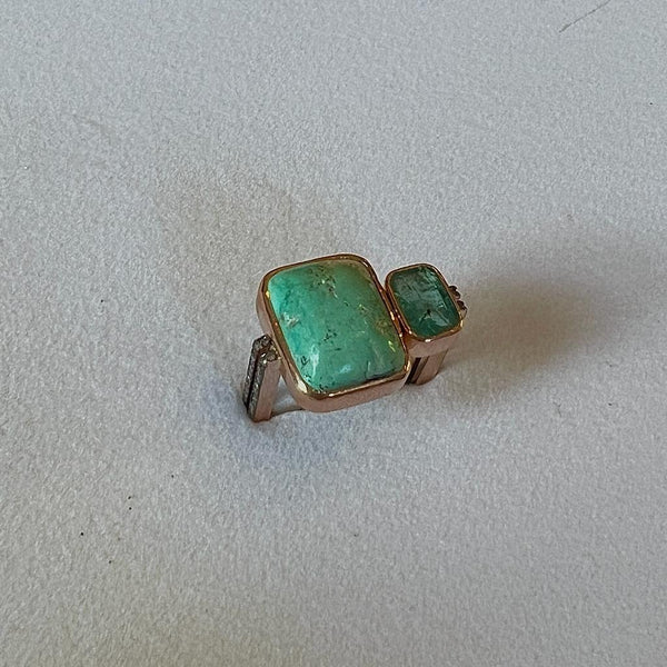 IA Jewels Emerald Diamond Ring
