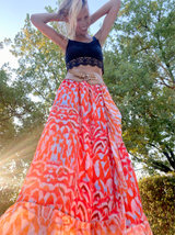 Golden Pheasant Silk Skirt