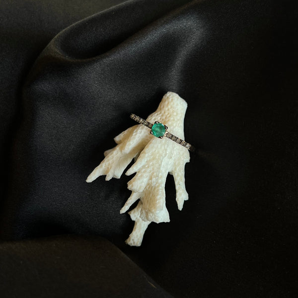 IA Jewels Emerald and Diamond Ring