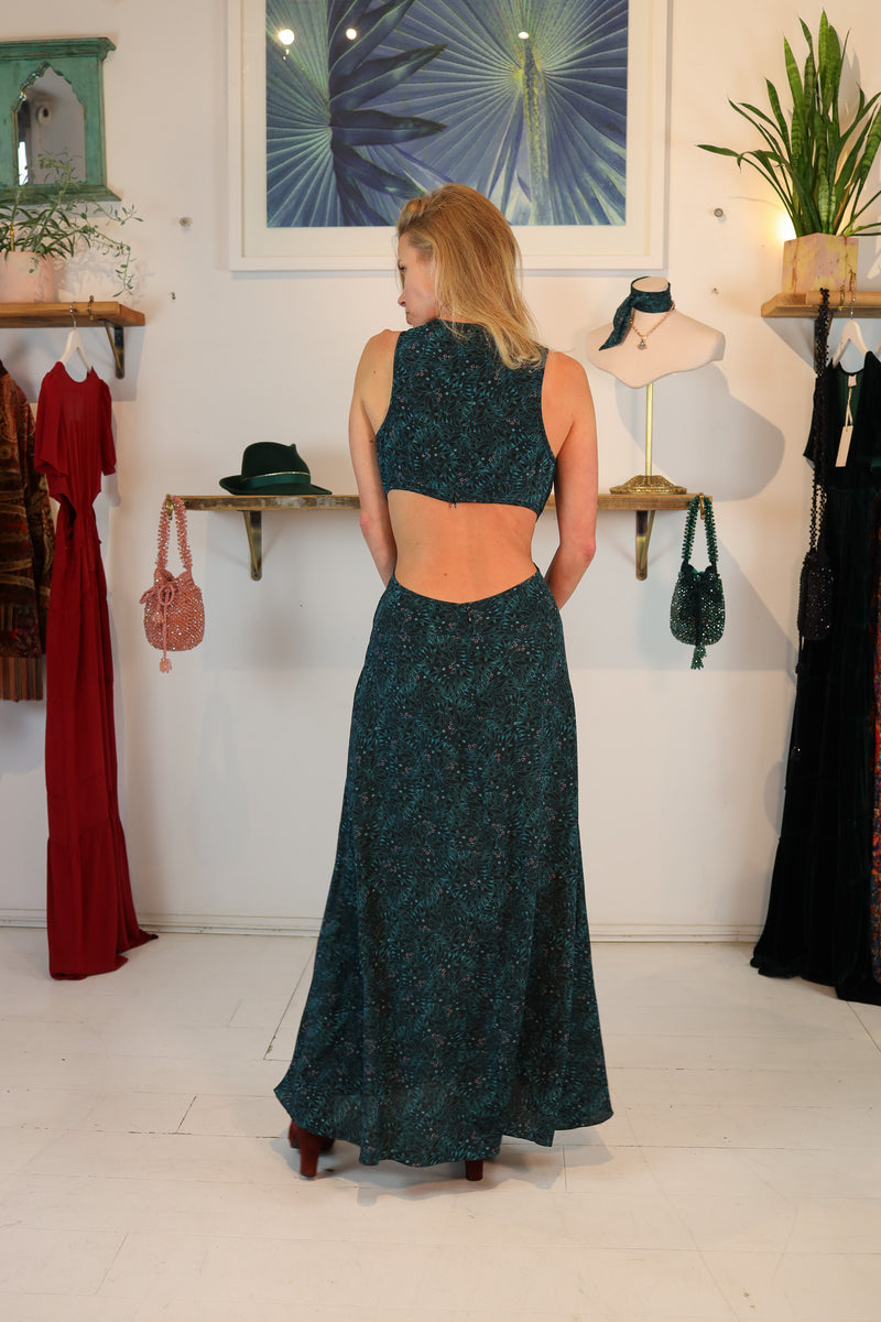 Backless Bea Dress Butterfly Palms