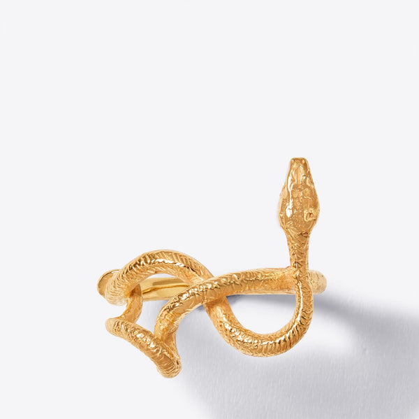 Gold Wadjet Twisted Snake Ring