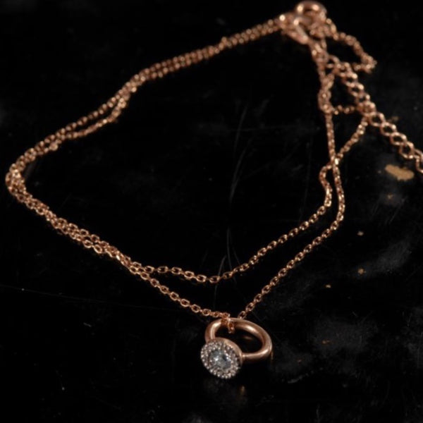 IA Jewels Gold Plated Tourmaline and diamond Necklace