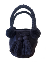 Midnight Pom Pom Bag