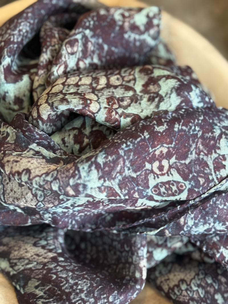 Cyan Goddess Silk Scarf