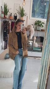 Suede tassel jacket
