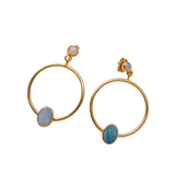Sanur Statement Opal Hoop Earrings