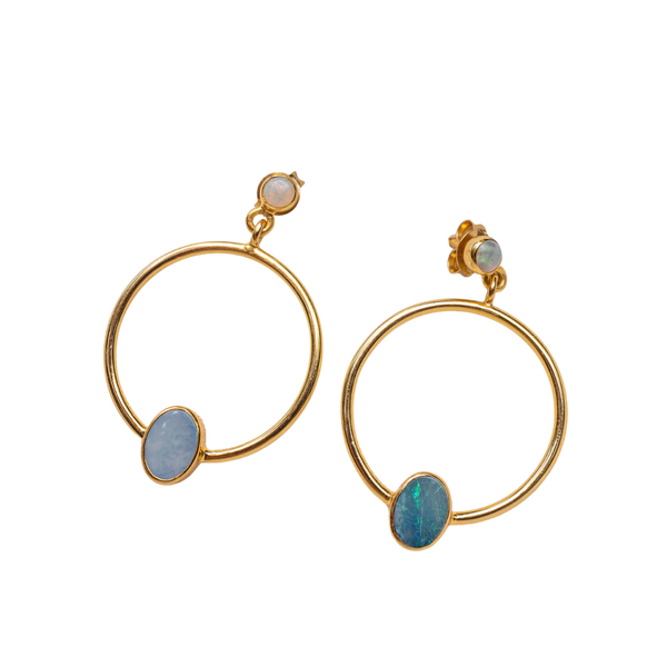 Sanur Statement Opal Hoop Earrings
