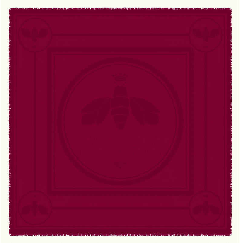 Claret Red-Jacquard Shawl