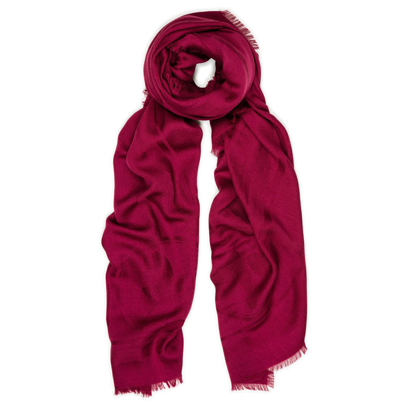 Claret Red-Jacquard Shawl