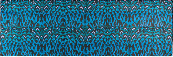 Blue Pheasant Silk Scarf