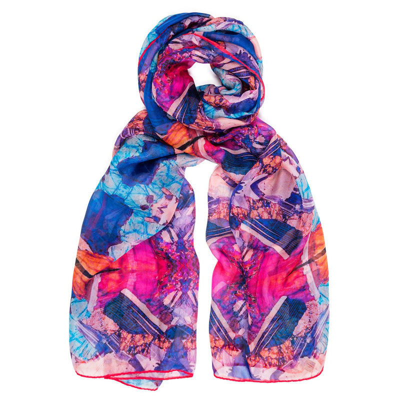 Twinning Crystal Silk Scarf