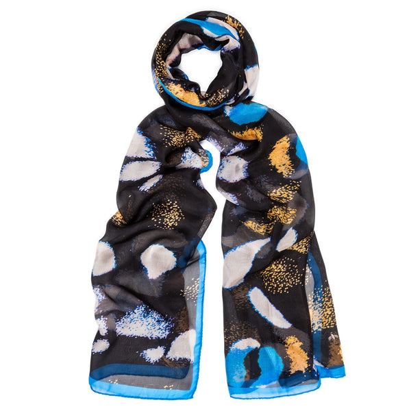 Black Papilio Silk Scarf