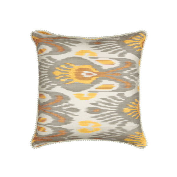 Grey & Mustard Yellow - Square Cushion