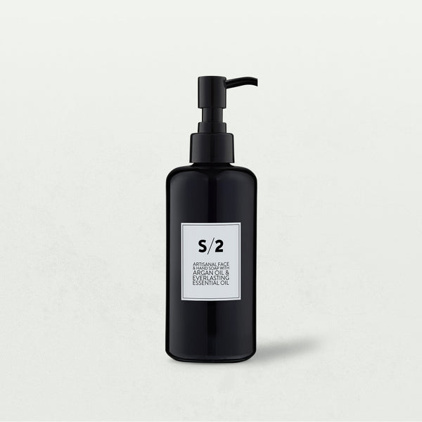 S/2 Artisinal Face and Hand Soap with Argan Oil & Everlasting Essential Oil