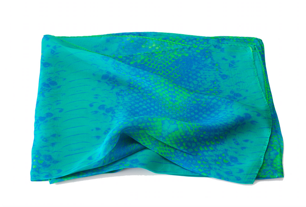 Green goddess Silk Scarf