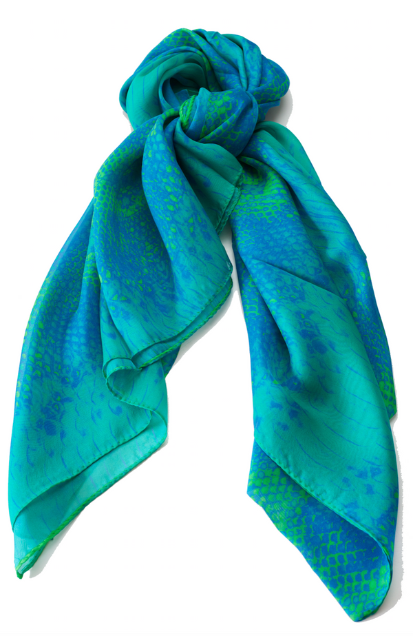 Green goddess Silk Scarf