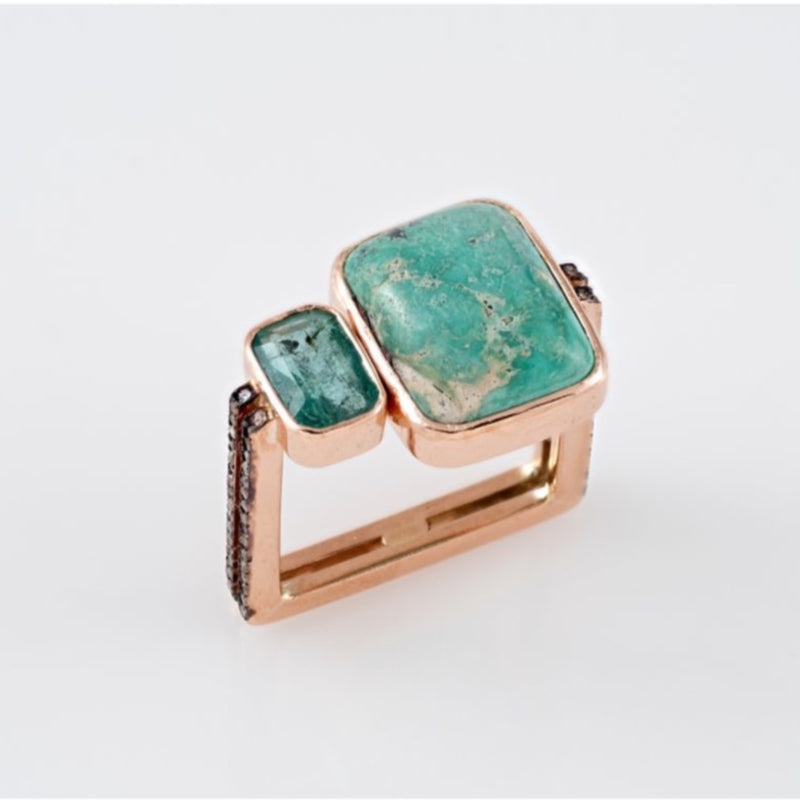 IA Jewels Emerald Diamond Ring