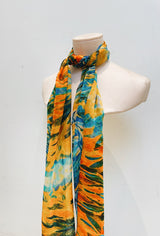 Jungle Feathers Silk Scarf