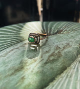 IA Jewels 9 carat gold ring with emerald and diamonds